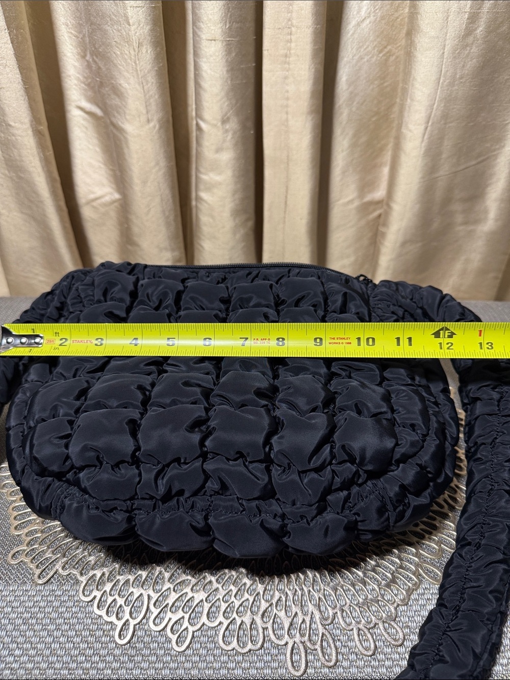 Wild Fable Black Quilted Puffer Crossbody Bag Recycled Polyester - Picture 8 of 10